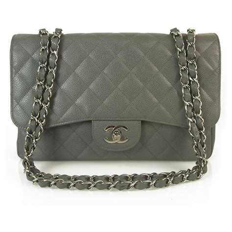 chanel classic flap bag caviar medium grey|Classic Handbags .